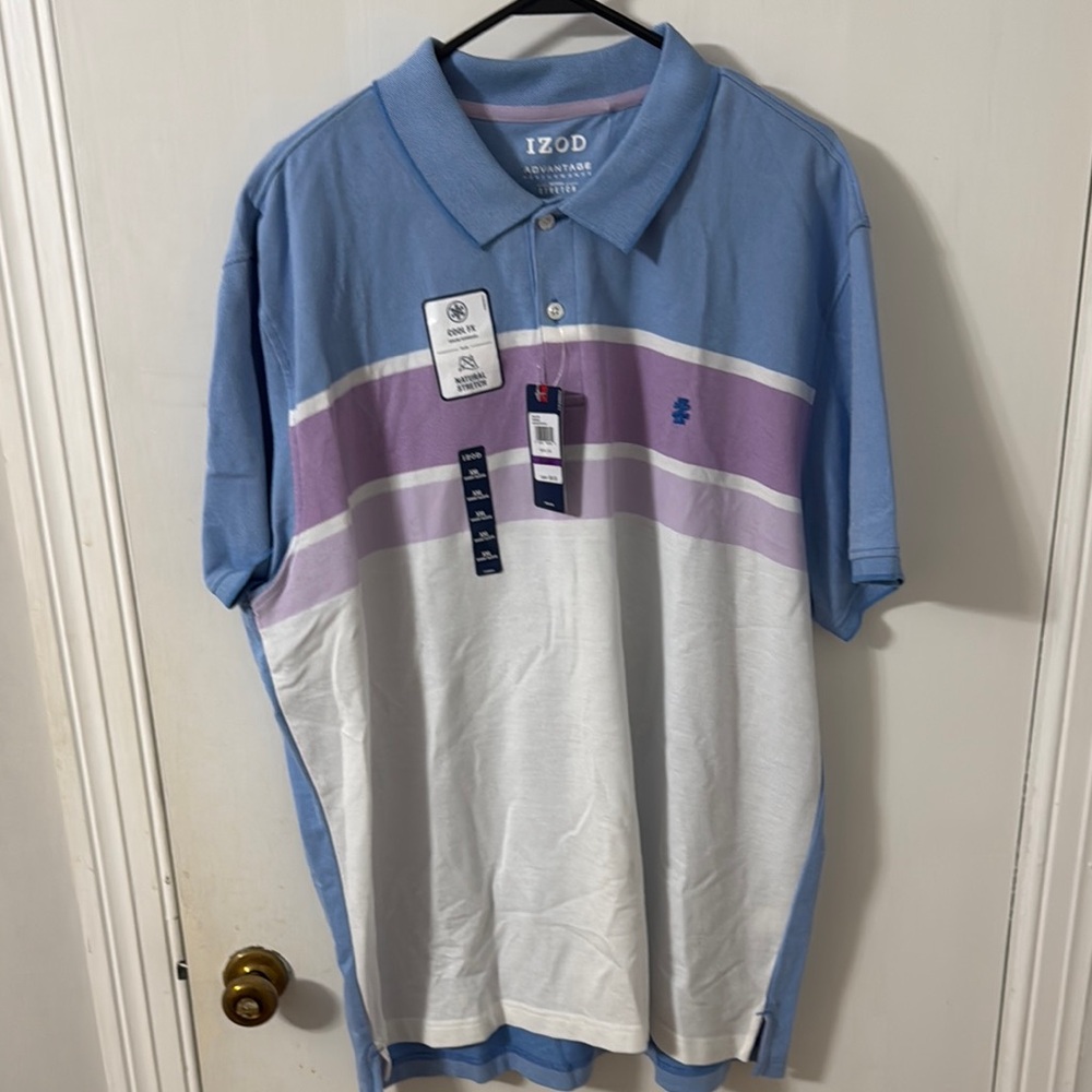 Izod Blue and Purple Polo Shirt